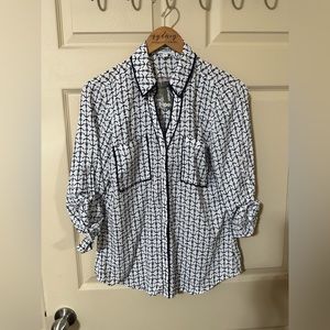 Express The Portofino Shirt Novelty Print Anchors*NWT*